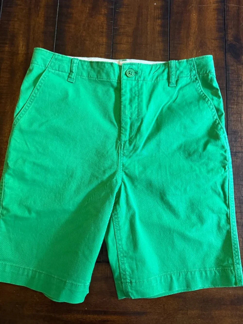 GAP KIDS Green Khaki Shorts, Size 14 Husky
